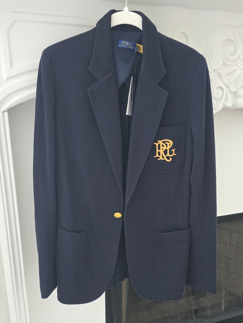 Polo by Ralph Lauren Navy Blazer with Gold Crest Patch